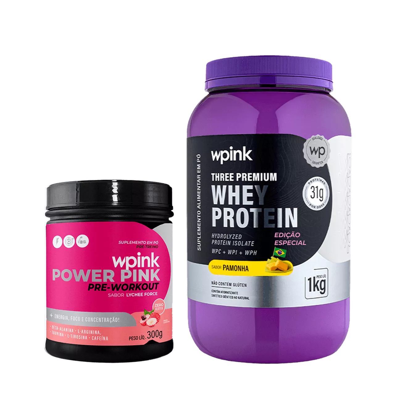whey protein pamonha – 1 kg + super power pink de lichia 300g
