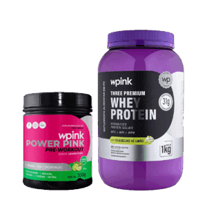 whey protein cheesecake de limão – 1 kg + super power pink de limão – 300g