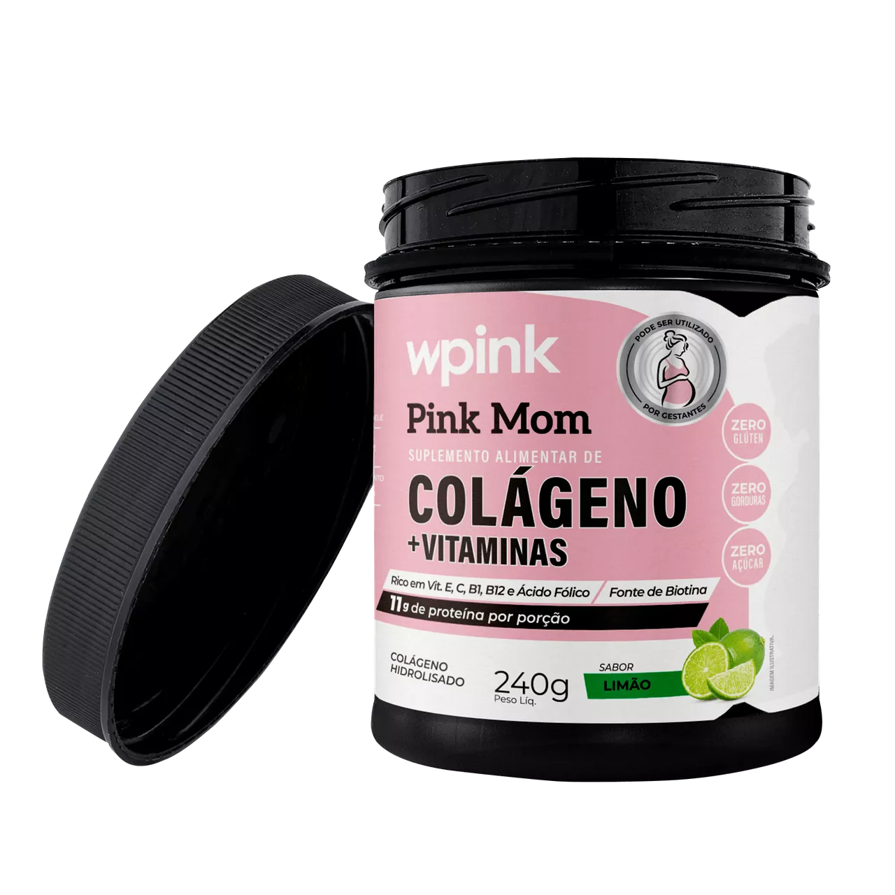 colágeno pink mom de limão - 240g