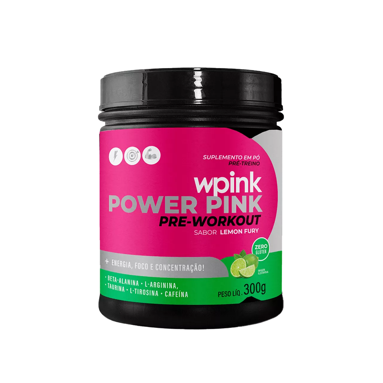 super power pink de limão - pré-treino – 300g