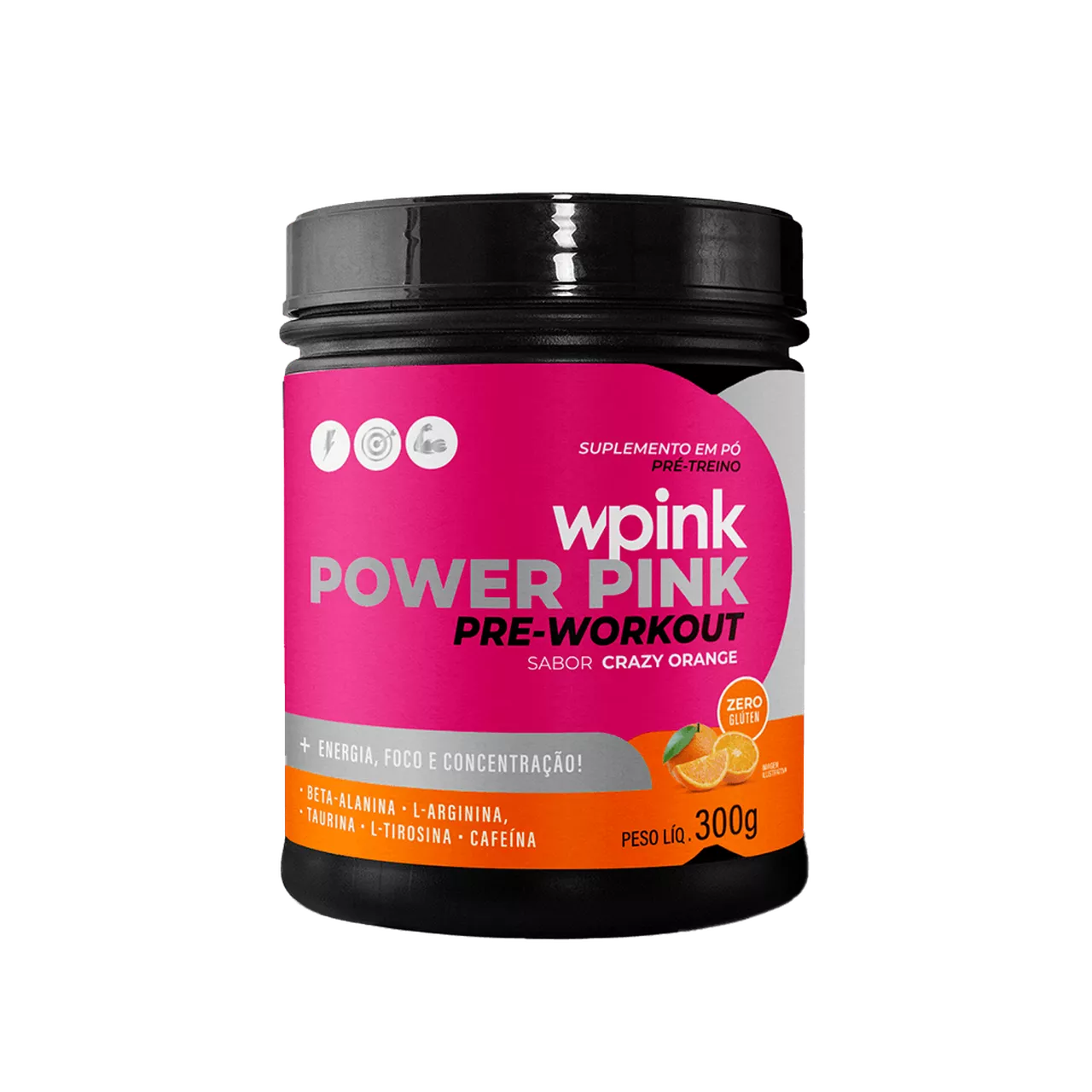 super power pink de laranja - pré-treino – 300g
