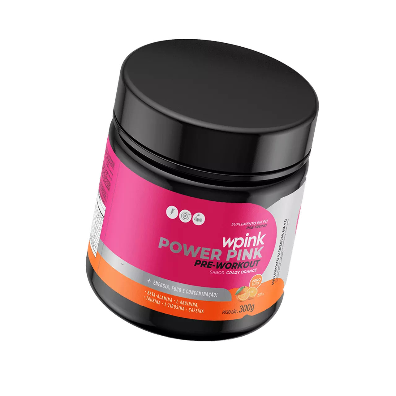 super power pink de laranja - pré-treino – 300g - Imagem 3