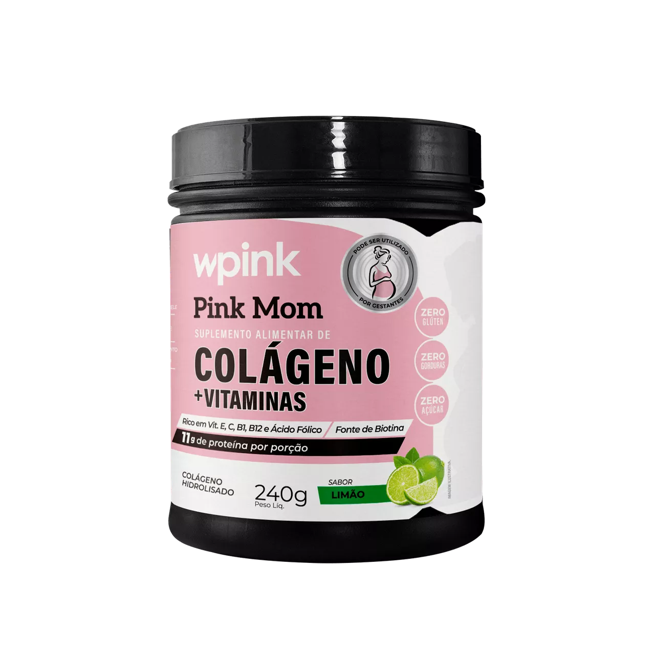 colágeno pink mom de limão - 240g - Imagem 2