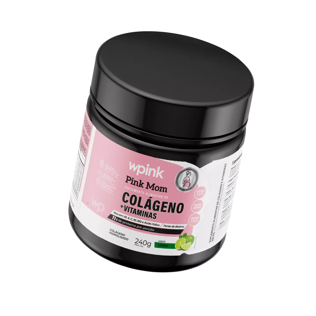 colágeno pink mom de limão - 240g - Imagem 4